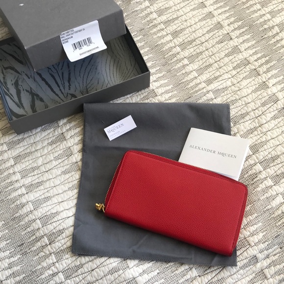 NWT McQueen Leather Zip-Around Continental Wallet - Picture 5 of 8